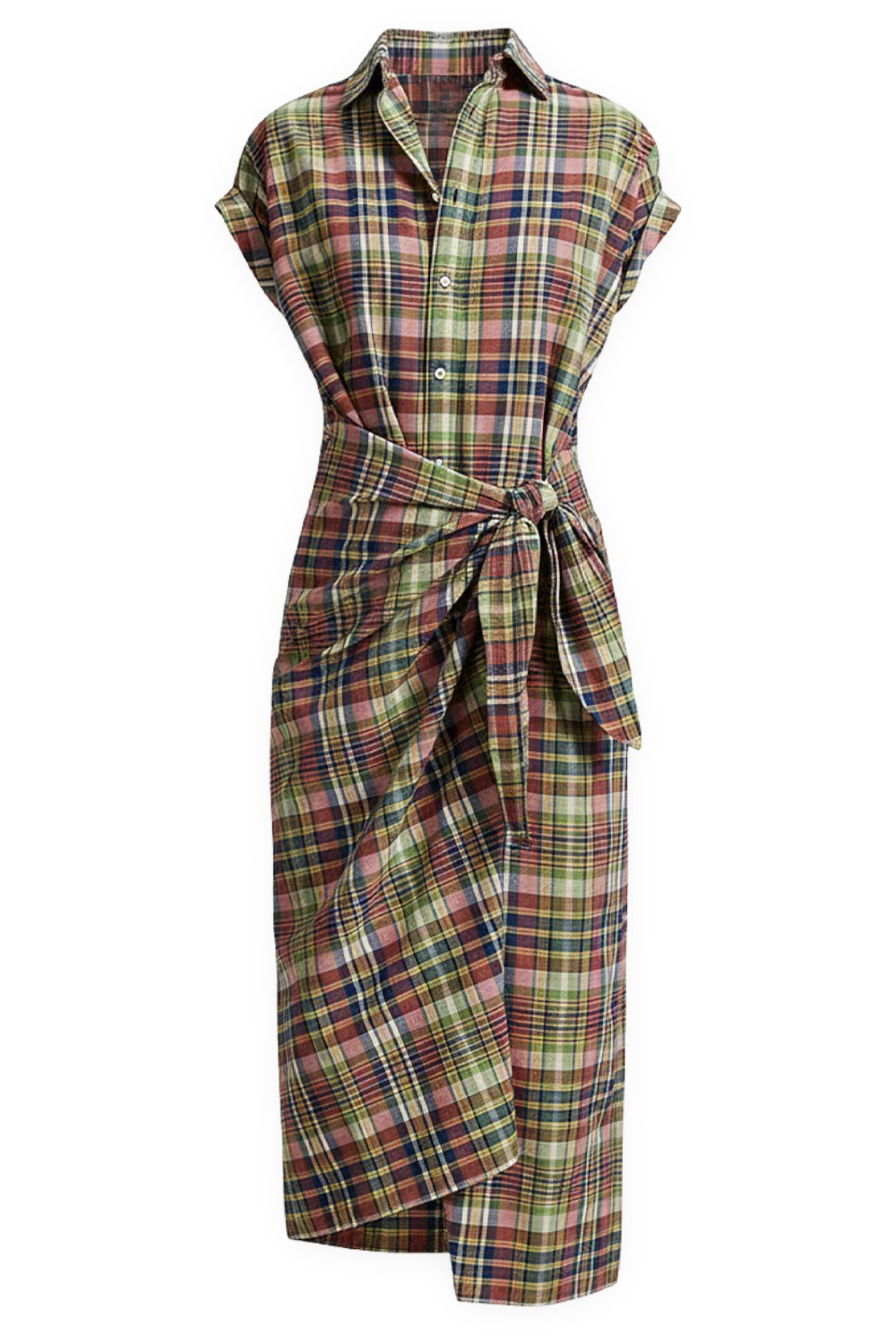 תמונה קידמית של שמלת מעטפת מקסי