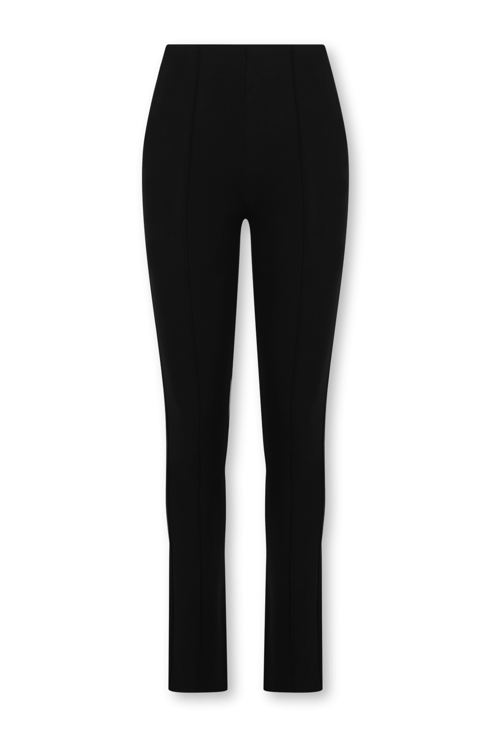 תמונה קידמית של מכנסיים ארוכים גבוהים בגוון שחור