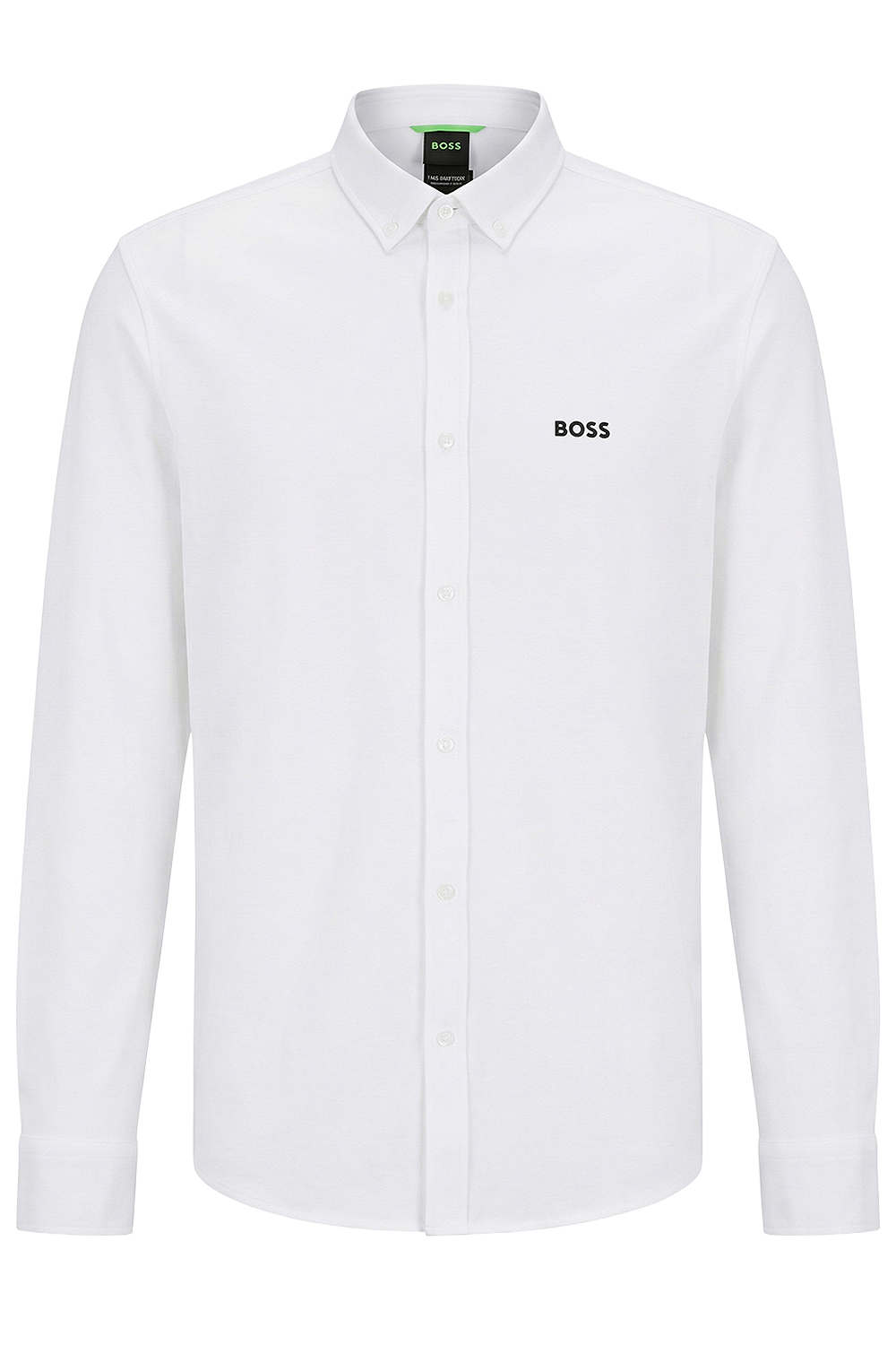 תמונה קידמית של חולצה מכופתרת בגזרה ישרה