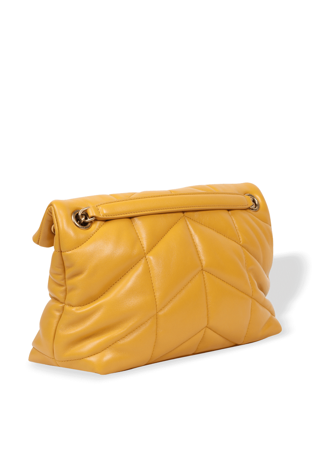 Puffer Small Bag in Mustard Leather SAINT LAURENT