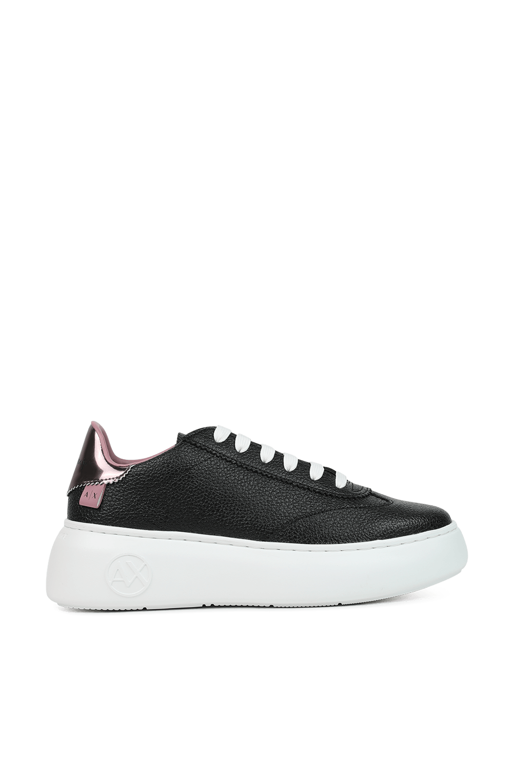תמונה קידמית של Classic Pink Heel Trainers in Black