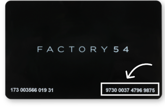 צד קדמי של הכרטיס - המספר נמצא בצד ימין למטה